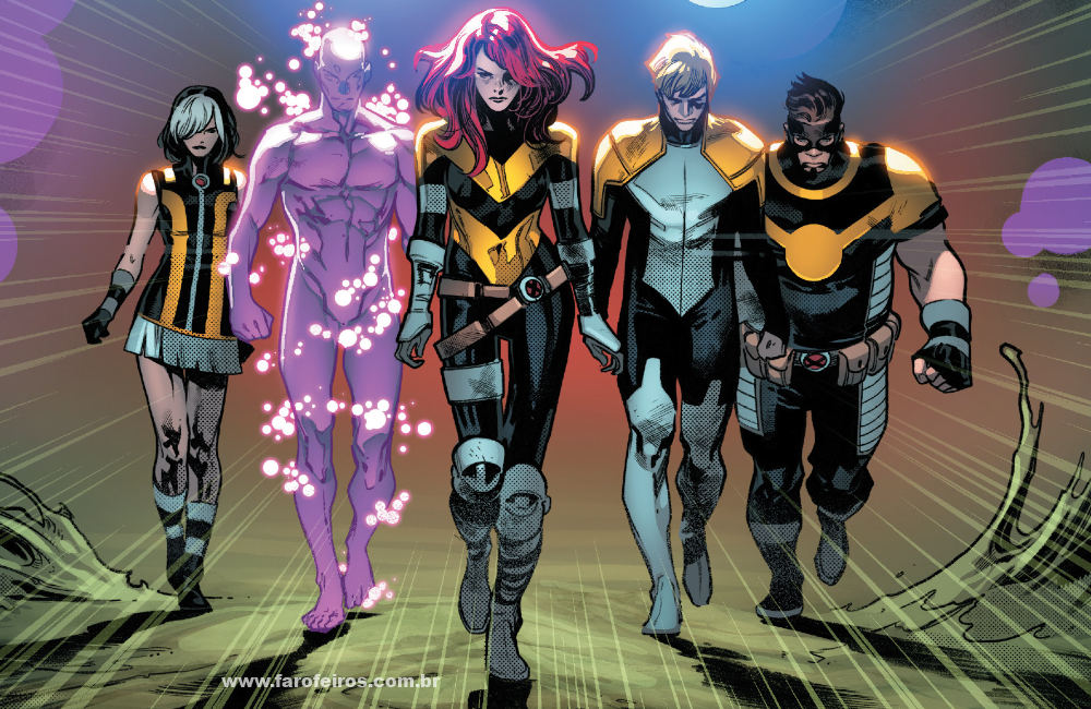 Os CINCO - GoldBall - Tempus - Proteus - Hope - Elixir - X-Men - Deu tudo certo em House of X #5 - Marvel Comics - Blog Farofeiros