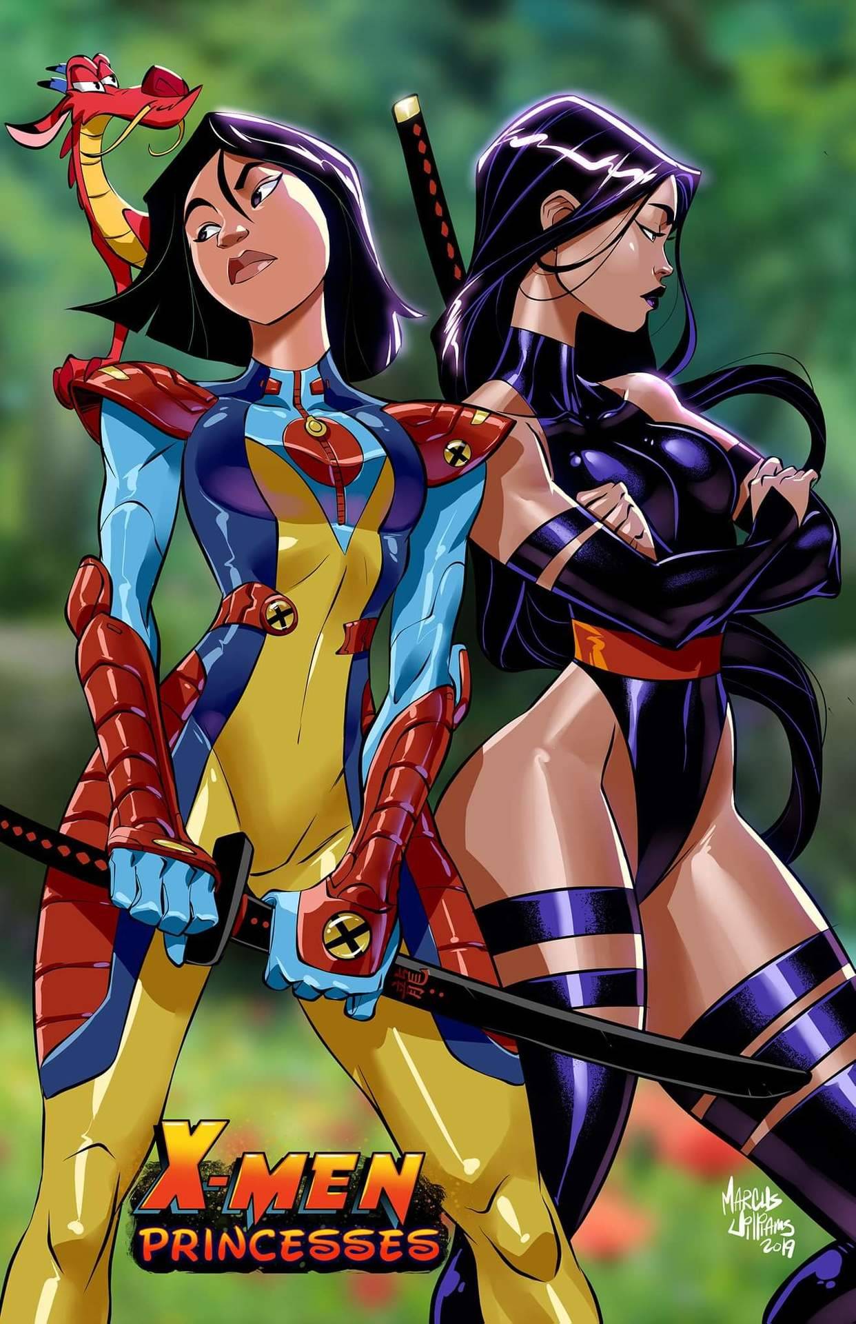 Psylocke - Mulan - Quando X-Men e Princesas Disney se encontram - MarcusTheVisual - Blog Farofeiros