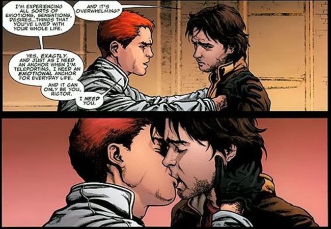 Shatterstar e Rictor2 - X-Force - Marvel Comics - Beijo gay nas histórias em quadrinhos - Blog Farofeiros