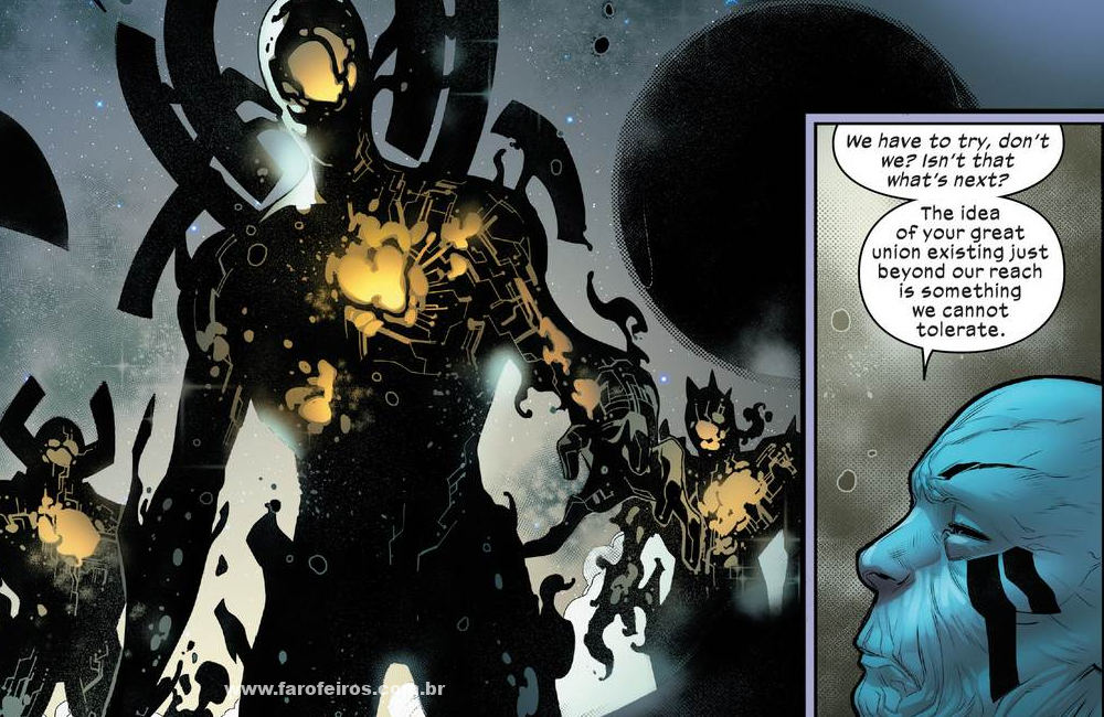 Ancião negociando com Falange - Homo Novissima - Powers of X - Poderes dos X - X-Men - Marvel Comics - Blog Farofeiros
