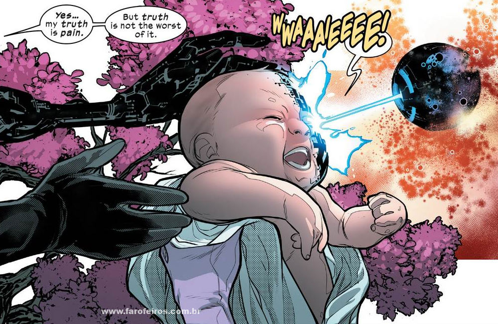 Bebê transformado em híbrido - Homo Novissima - Powers of X - Poderes dos X - X-Men - Marvel Comics - Blog Farofeiros