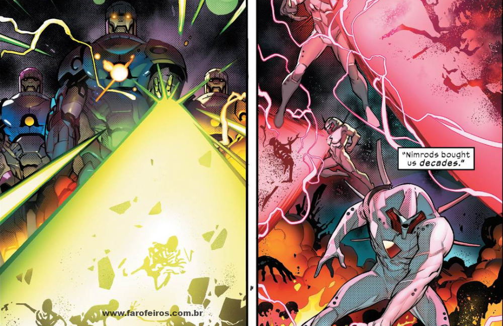 Sentinelas e Nimrod - Homo Novissima - Powers of X - Poderes dos X - X-Men - Marvel Comics - Blog Farofeiros