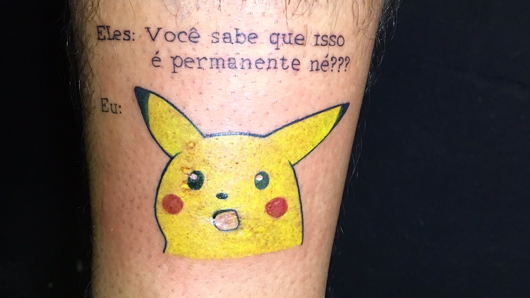 Memes para usar durante a quarentena - Blog Farofeiros - Tatuagem Pikachu