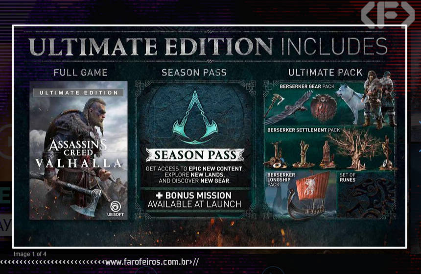 Assassins Creed Valhalla - Ultimate Edition - Ultimate Pack - Ubisoft Forward 2020 - Blog Farofeiros