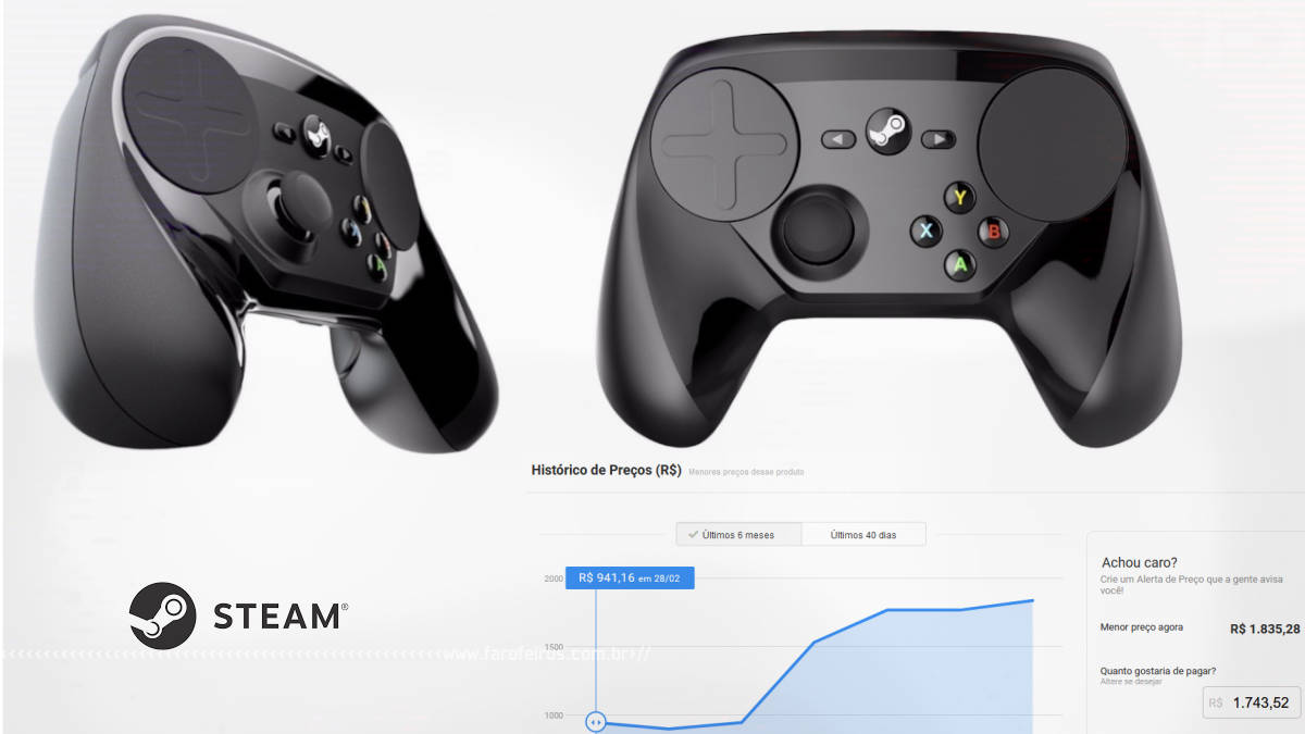 Tá caro ser gamer - Steam Controller - Gráfico Buscapé - Blog Farofeiros