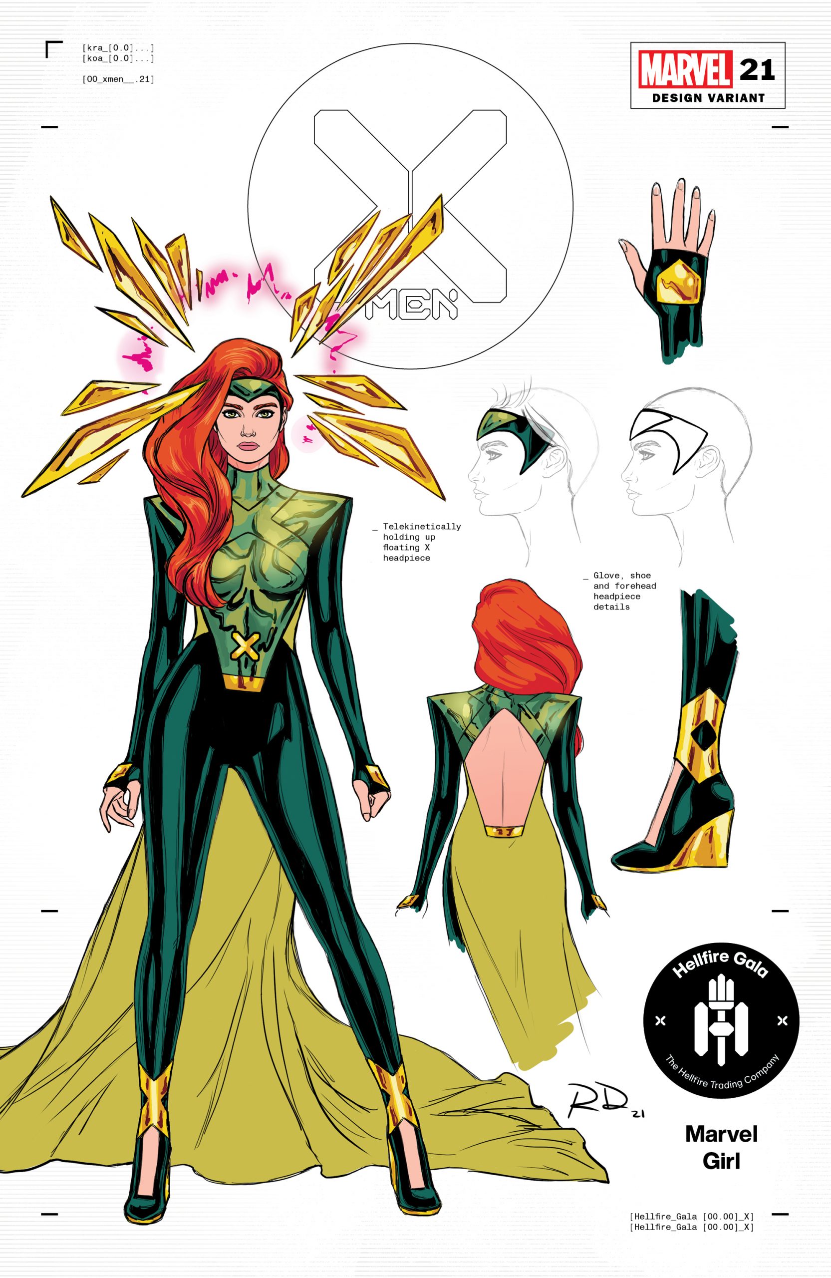 Jean Grey - 1 - Russell Dauterman - Hellfire Gala - A noite de Gala do Clube do Inferno em X-Men - Blog Farofeiros