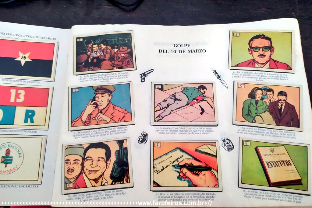 Álbum de figurinhas da Revolução Cubana - Véia dos Causos - Blog Farofeiros