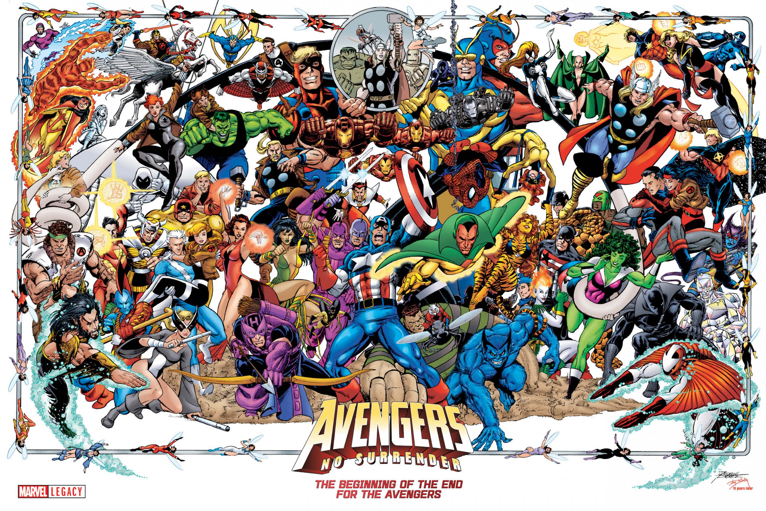 George Pérez - Avengers - Poster - Vingadores - www.farofeiros.com.br