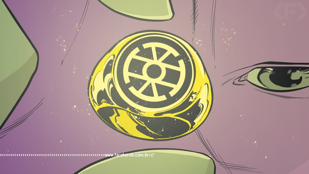 O anel do Lanterna Dourado - DC Comics - www.farofeiros.com.br