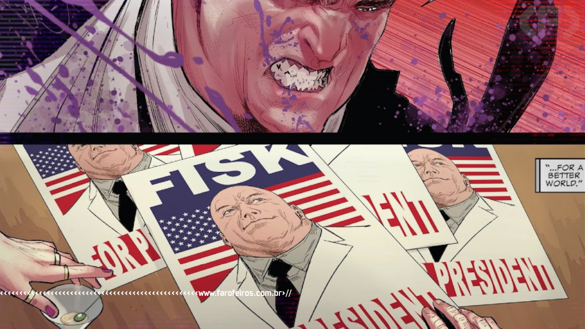 Outra Semana nos Quadrinhos #31 - Wlson Fisk presidente - Devil's Reign #1 - Marvel Comics - www.farofeiros.com.br