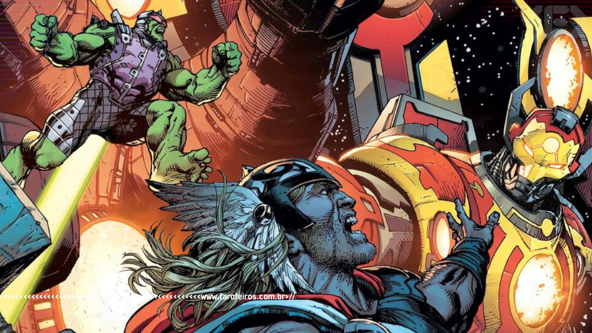 Homem de Ferro Celestial - Marvel Comics - Hulk vs Thor - Banner de Guerra - Blog Farofeiros