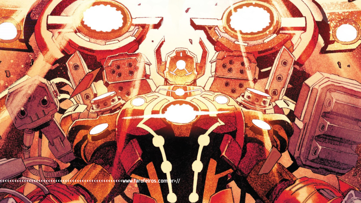 Homem de Ferro Celestial - Robô Gigante - Marvel Comics - Hulk vs Thor - Banner de Guerra - Blog Farofeiros