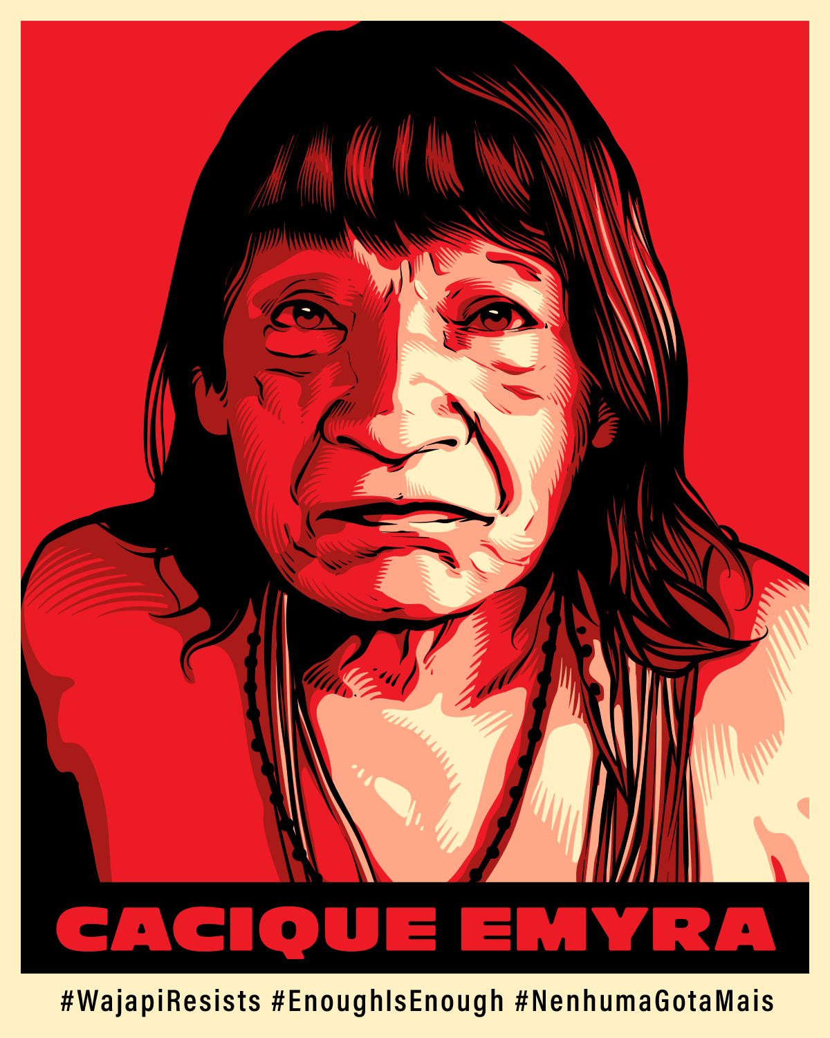 A arte de Cris Vector - Dia da Resistência dos Povos Indígenas - Cacique Emyra - Blog Farofeiros