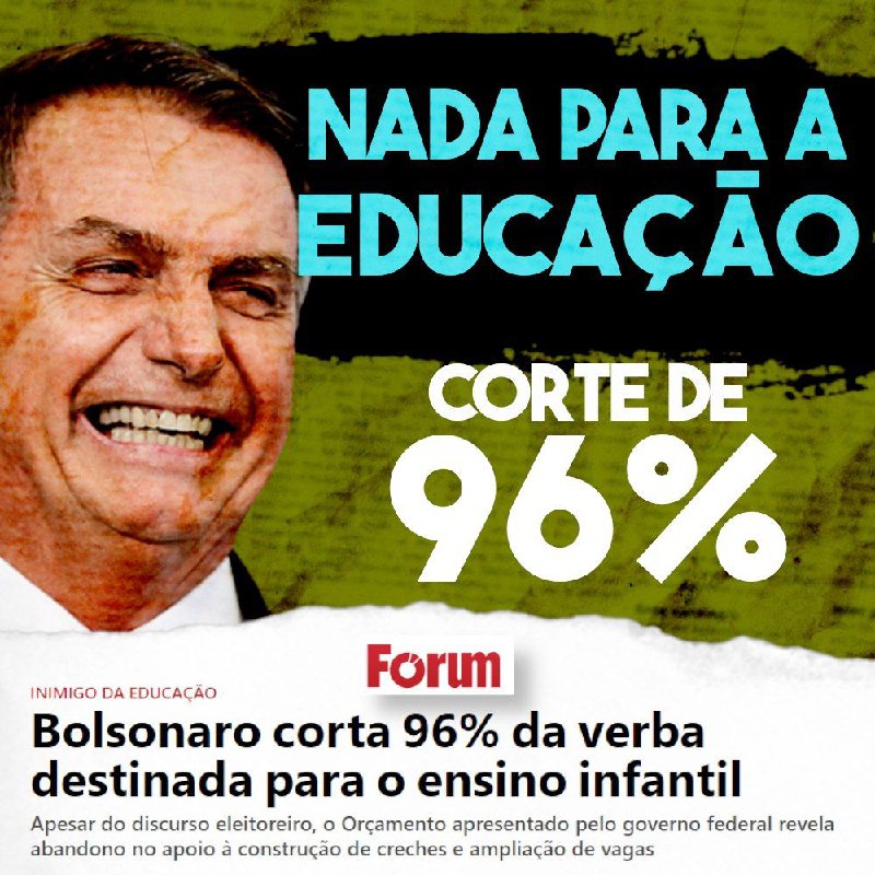 Bolsonaro despreza as crianças 