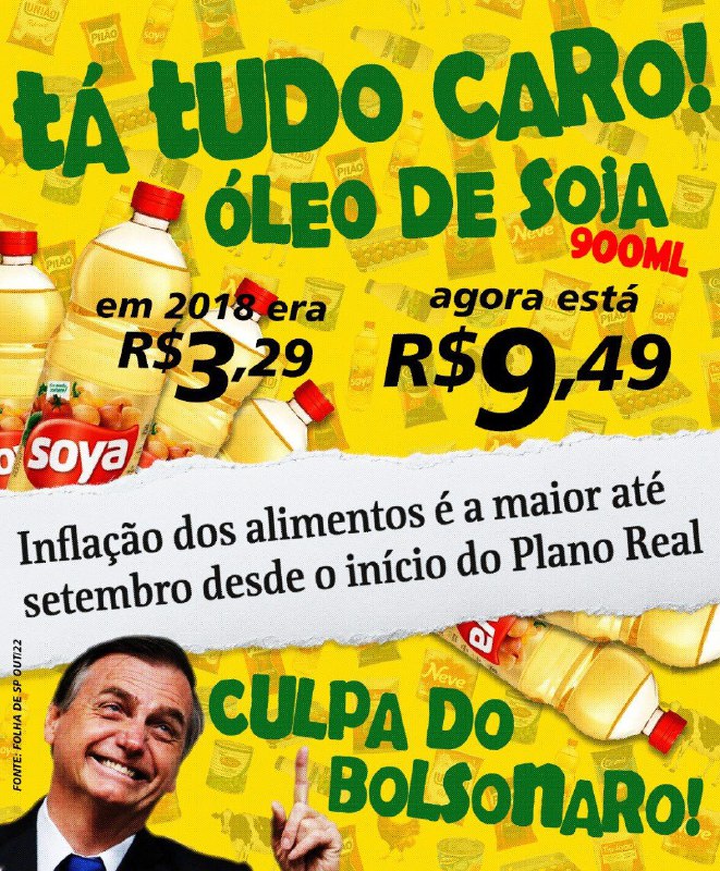 Tá tudo caro culpa do Bolsonaro