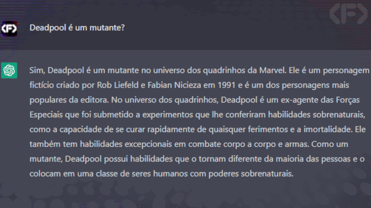 O fim do Google - OpenAI não sabe que Deadpool não é um mutante - Blog Farofeiros