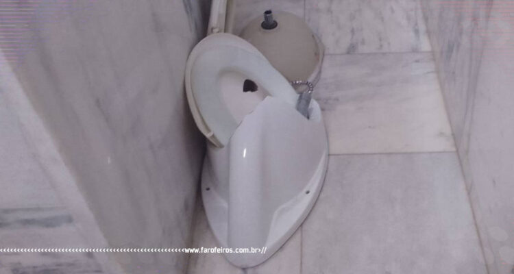 Banheiro quebrado - Diogo Reis - Palácio do Planalto - 2023- Blog Farofeiros