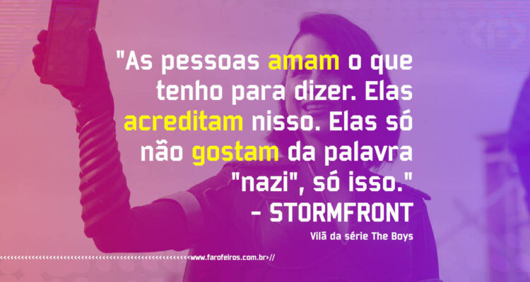 Pensamento - As pessoas amam o que tenho para dizer Elas acreditam nisso Elas só não gostam da palavra NAZI só isso - Stormfront - Blog Farofeiros