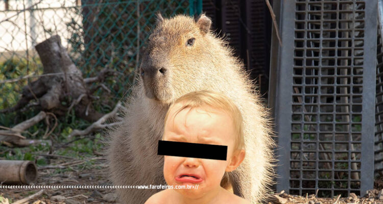 Feche realista de uma capivara bebê