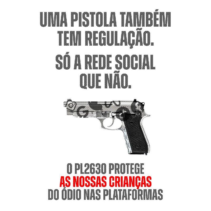 Uma pistola tem regulamentação mas uma rede social não