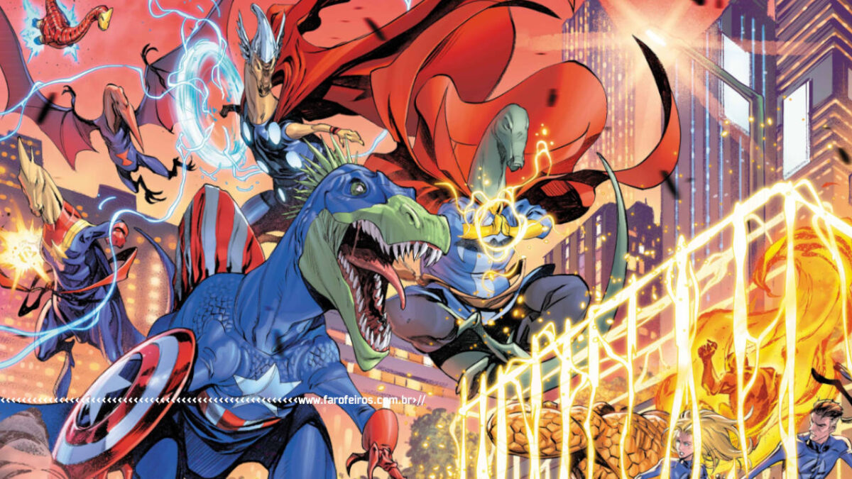 Dinossauros Vingadores - Fantastic Four #22- BLOG FAROFEIROS