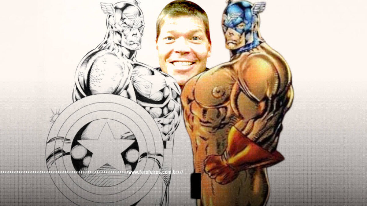 Capitão América peitudo torto e de braço curto do Rob Liefeld - Comparativo - BLOG FAROFEIROS