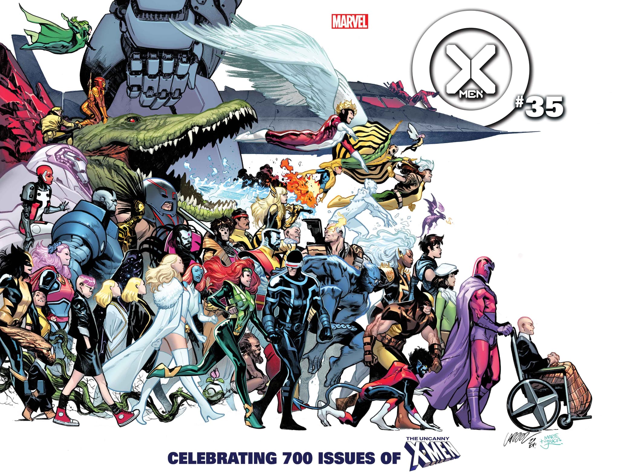 Capa de X-Men #35 - Uncanny X-Men #700 - Pepe Larraz - Marte Garcia - Marvel Comics - BLOG FAROFEIROS